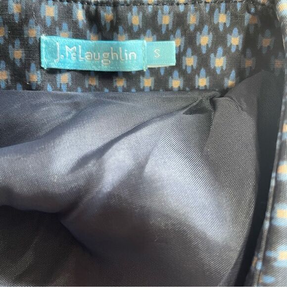 J. McLaughlin Heritage Geometric Printed Belted Trench Coat - Picture 9 of 10